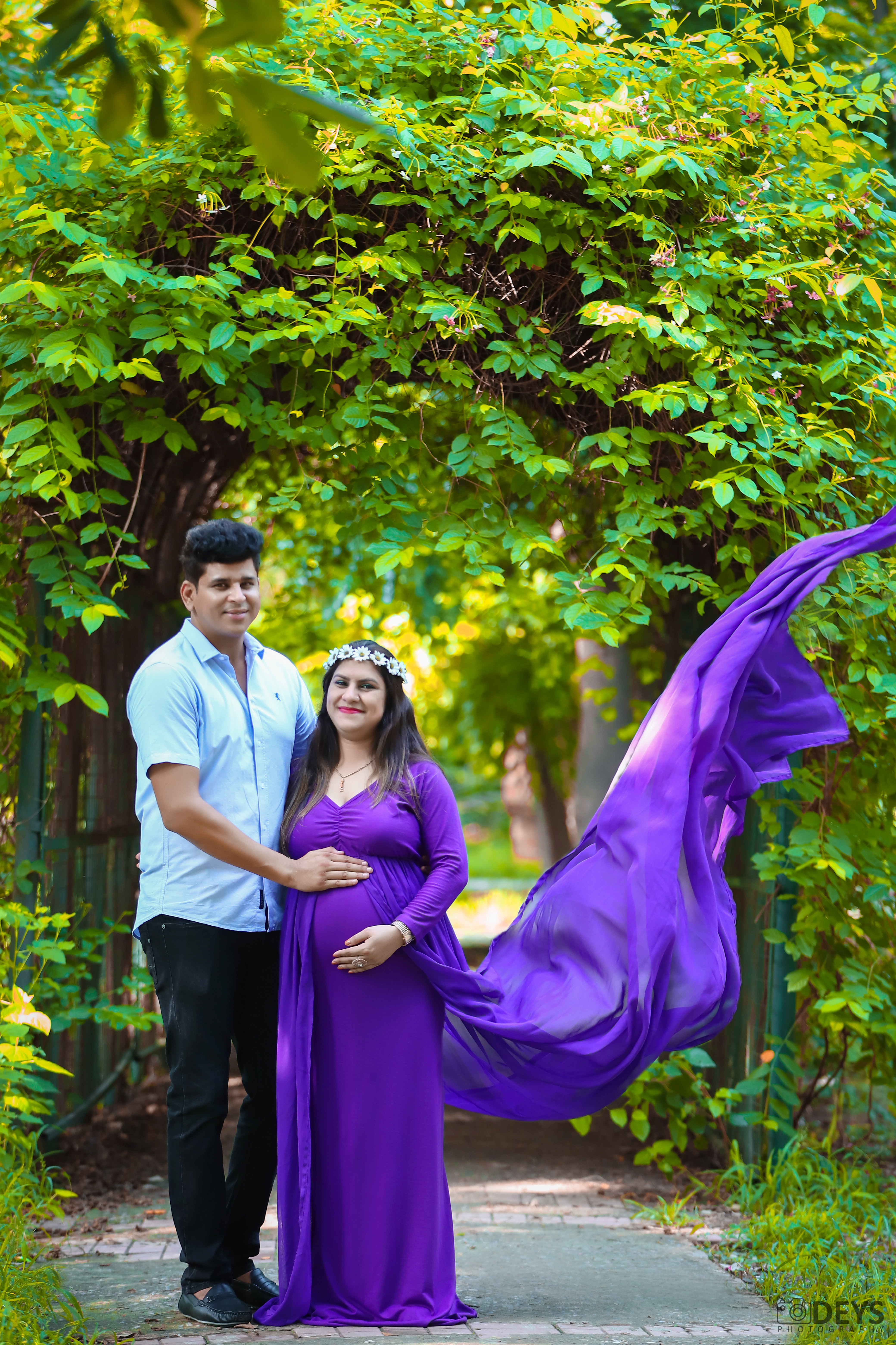 DP007 - Purple Maternity Gown