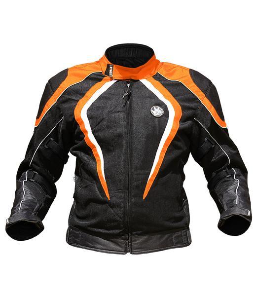 Orange Rynox Tornado Pro Level Rynox Tornado Pro Riding Jacket Size -L Level Armor Fabric
