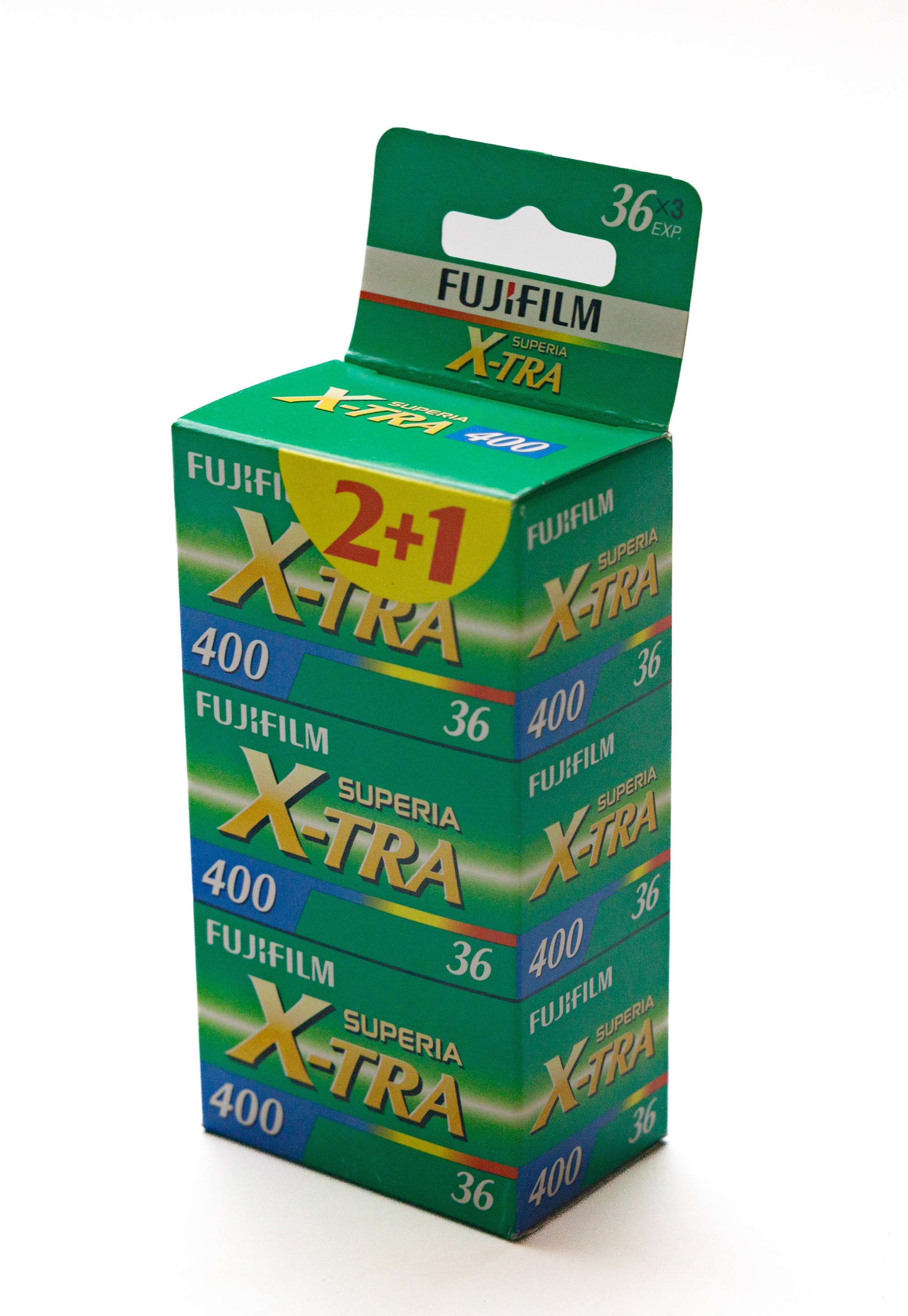 Box of 3x of Fujicolor X-tra 400 /36 unexposed vintage