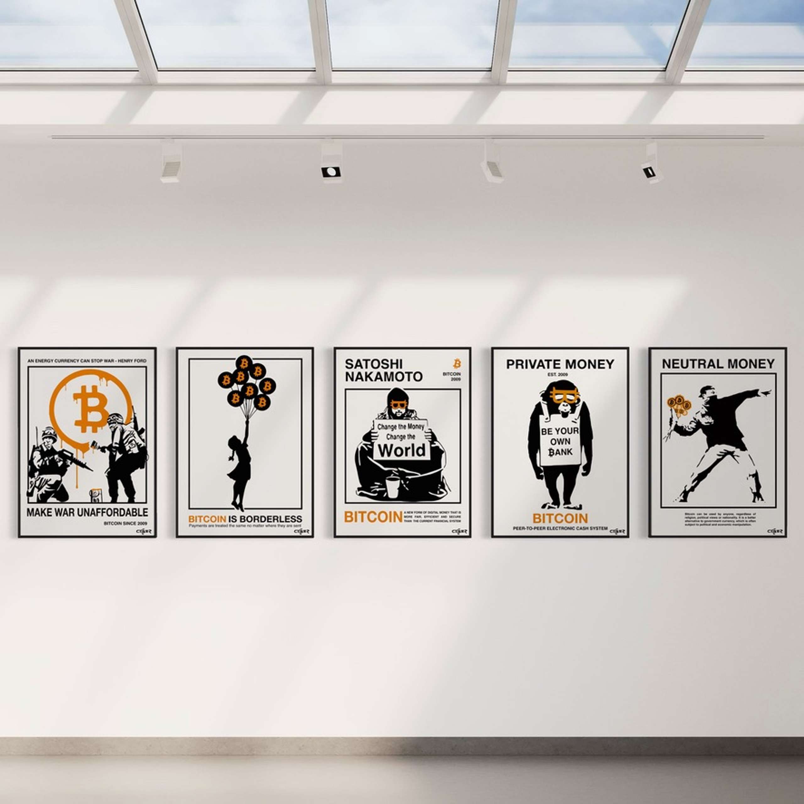 Bitcoin Revolution Pack | 5 Designs in 7 Languages | DIY Stickers & Posters