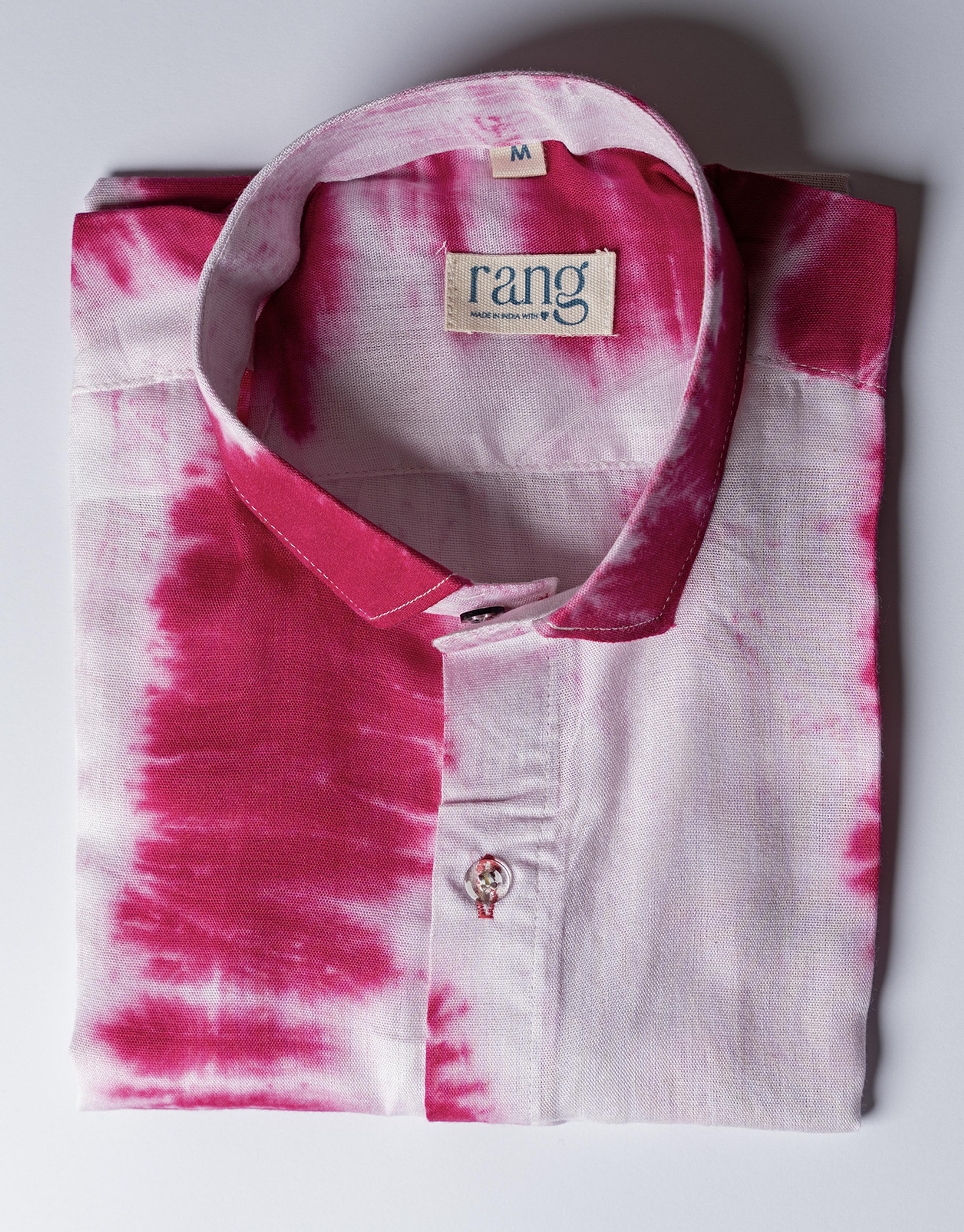 Rayon Tie Dye Pink shirt