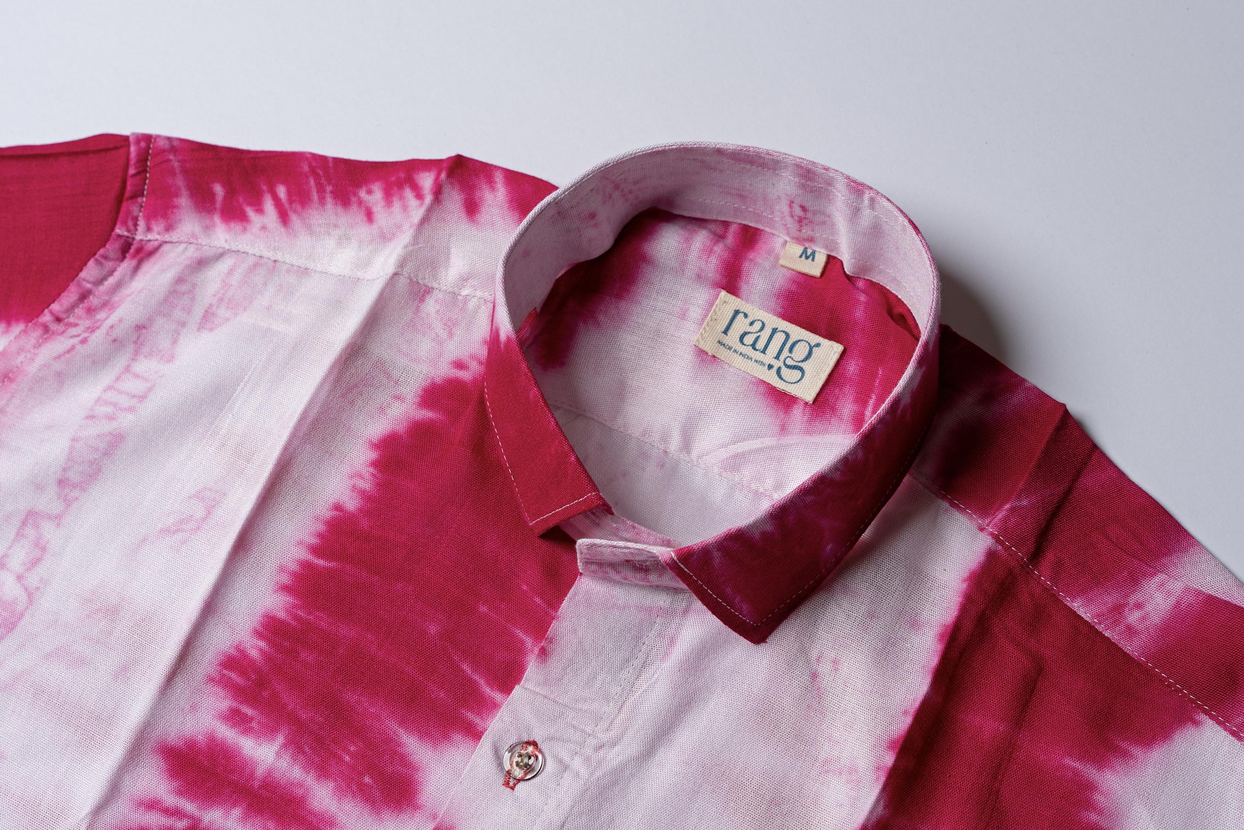 Rayon Tie Dye Pink shirt