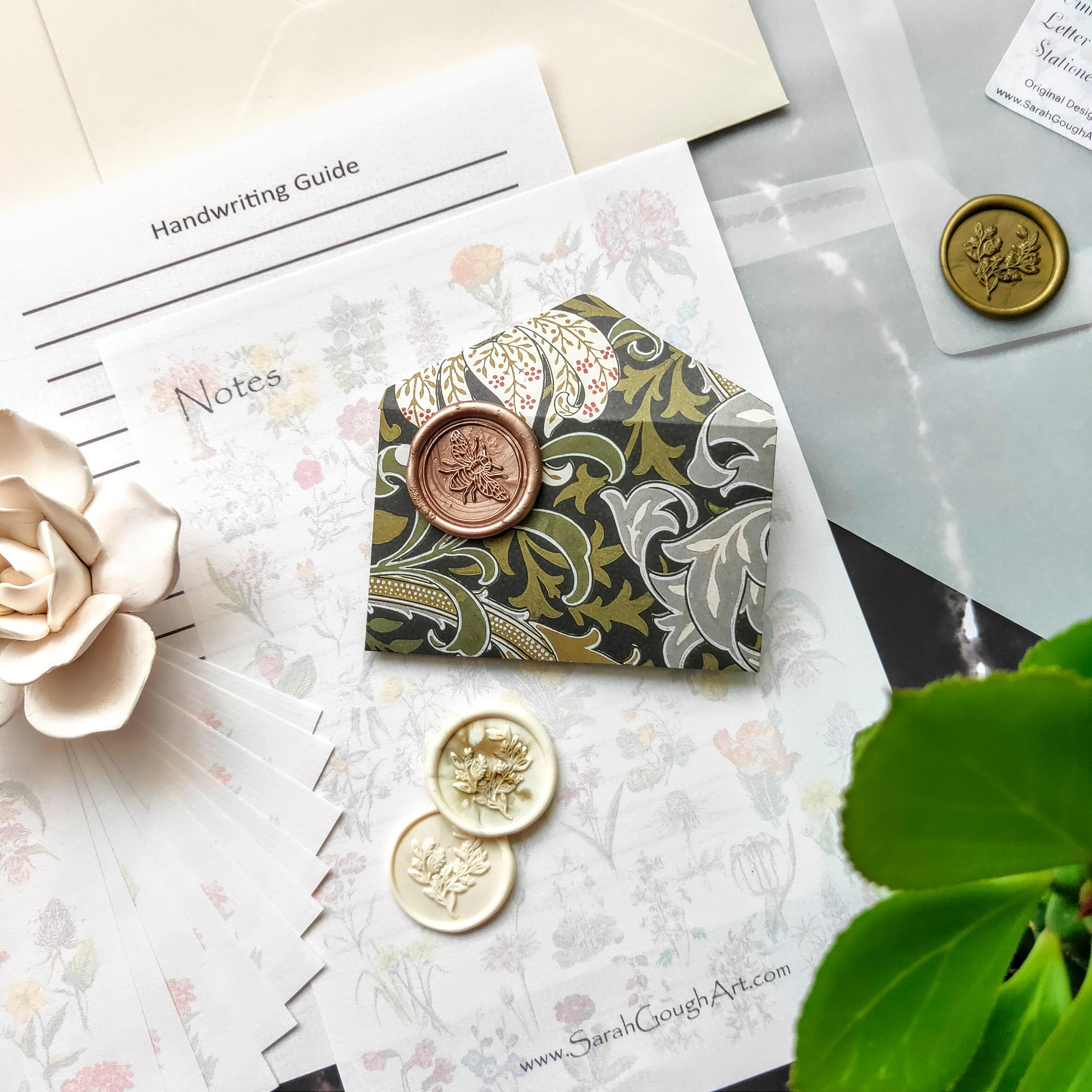 Luxury Vintage Floral Scented Letter Writing Stationery Gift Set with Accessories