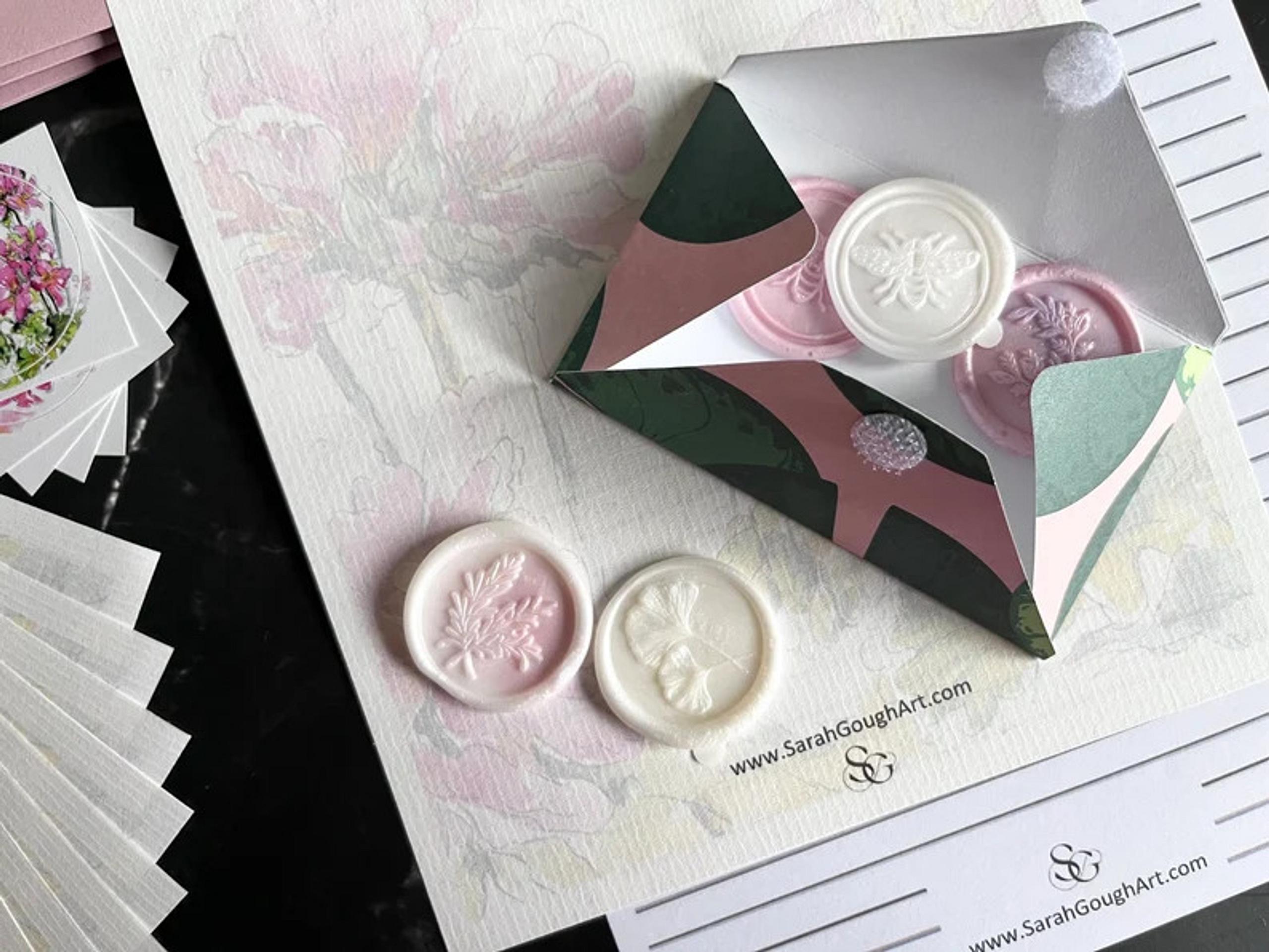 Luxury Pink Geranium Scented Letter Writing Stationery Gift Set with Accessories