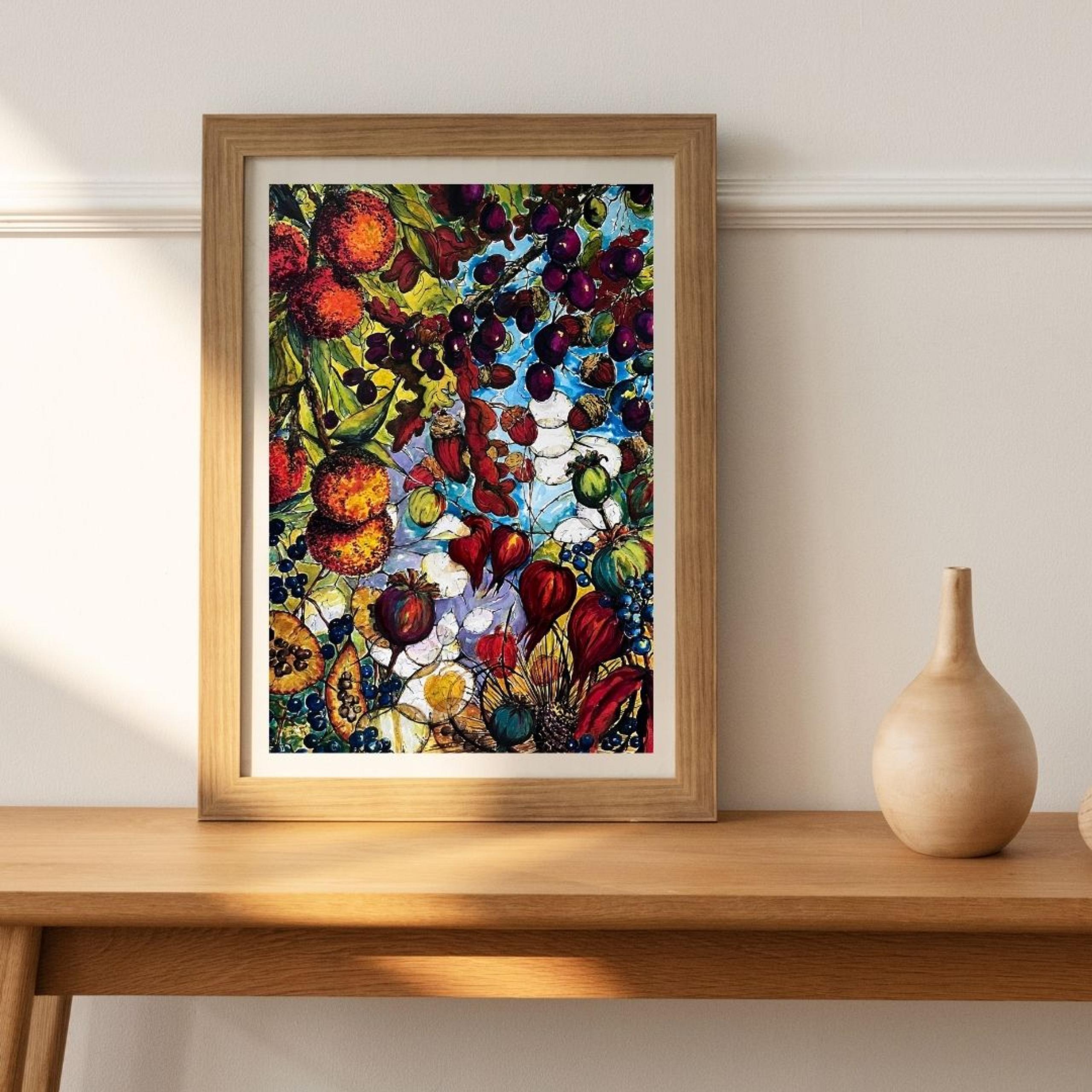 Autumn Jewels - Original Watercolour and Pen Seasonal Illustration