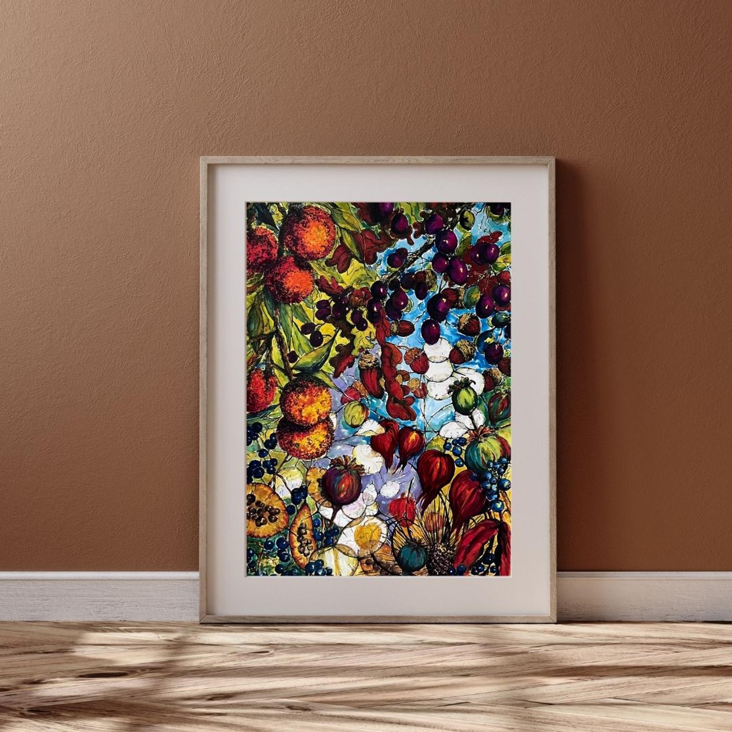 Autumn Jewels - Original Watercolour and Pen Seasonal Illustration